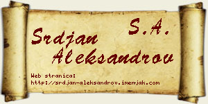 Srđan Aleksandrov vizit kartica